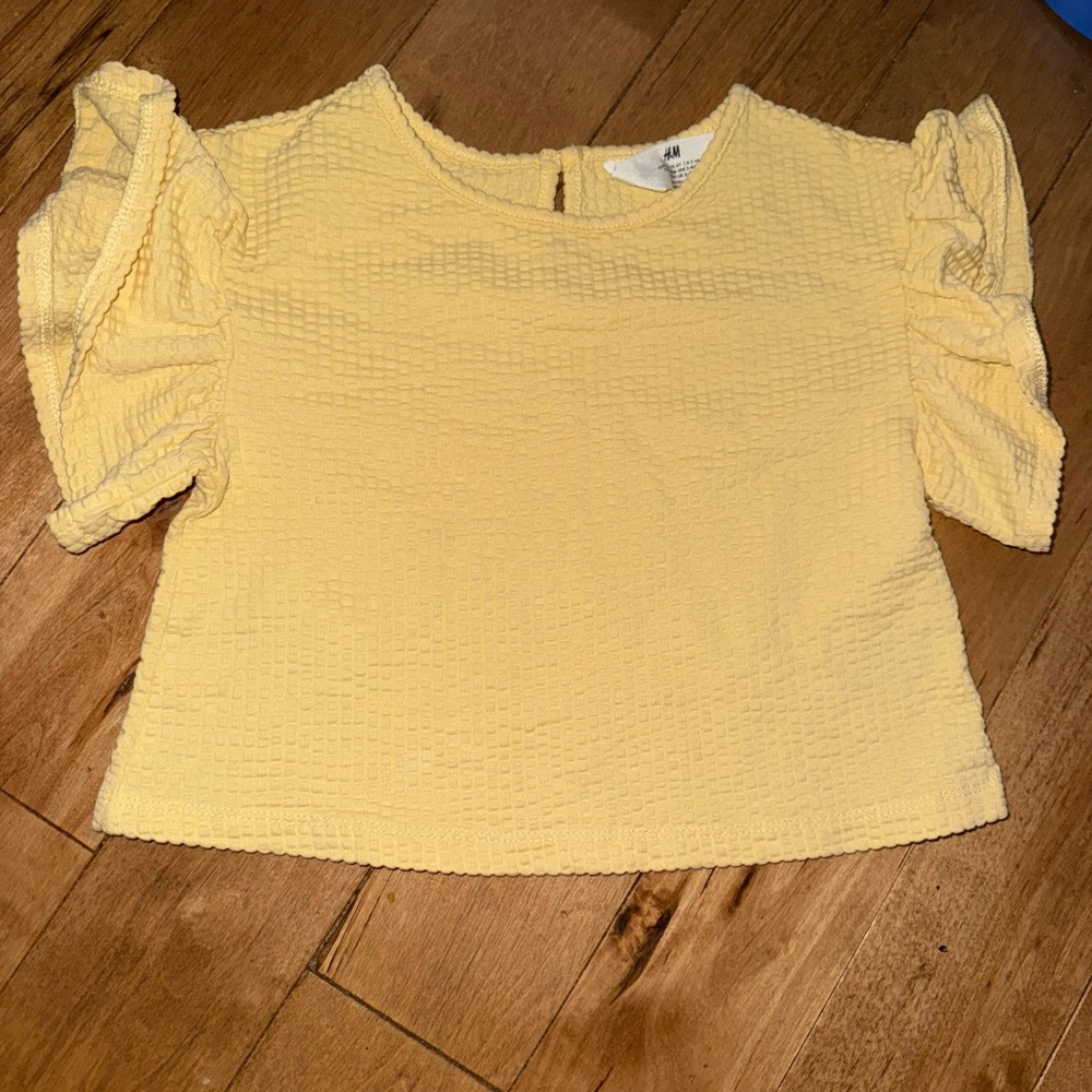 H&M Sunny Yellow Textured Top